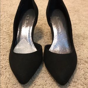 Black Suede Heels Chinese Laundry Size 7-1/2 New